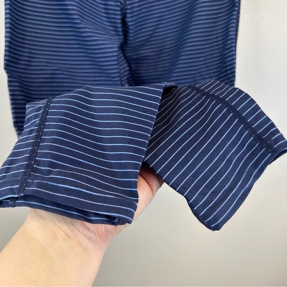 Carve Designs L Womens Navy Striped Leggings Full Length Yoga Athletic Dance EUC - Picture 12 of 12